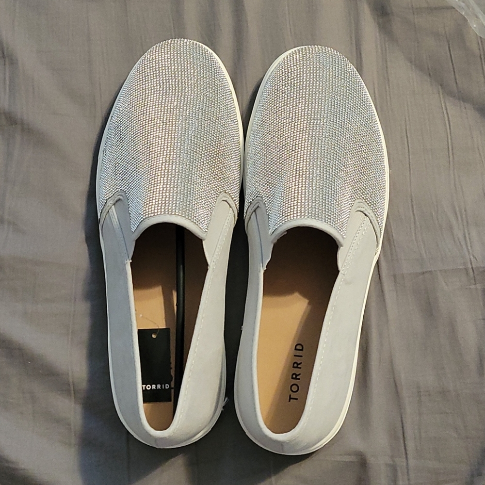 Sparkle slip on sneakers